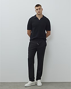 Black Slim Fit Laddie Joggers