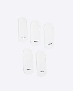 White Pack Of 5 Liner Socks