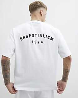 White Oversized Essentialism 1974 T-Shirt