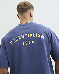 Blue Oversized Essentialism 1974 T-Shirt