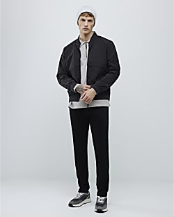 Black Utility Bomber Jacket