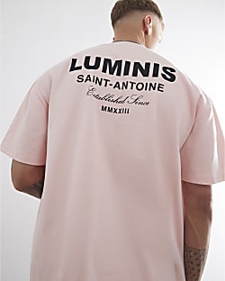 Pink Oversized Short Sleeve Luminis T-Shirt