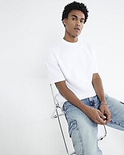 White Oversized Fit Double Layered T-Shirt