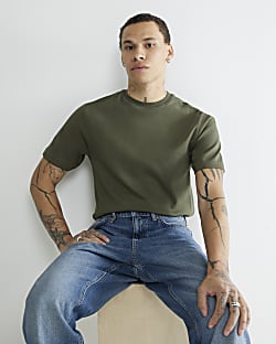 Khaki Short Sleeve Slim Fit T-Shirt