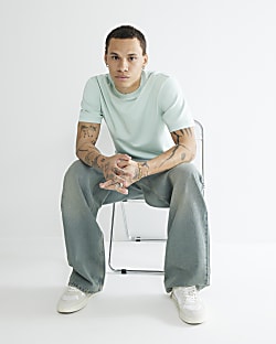 Blue Short Sleeve Slim Fit T-Shirt