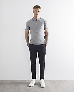 Black Skinny Fit Chino Trousers