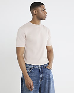 Pink Short Sleeve Slim Fit T-shirt