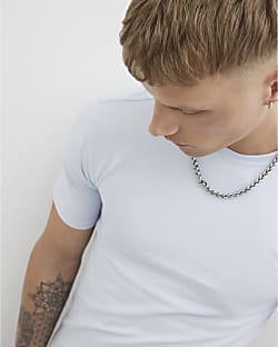 Blue Short Sleeve Muscle Fit T-shirt