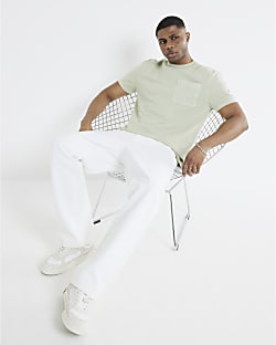 Green Regular Fit Washed T-Shirt