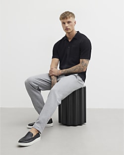 Grey Slim Fit Trousers