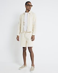Cream Broderie Shorts