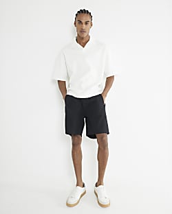Black Regular Fit Pull On Shorts