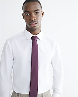 Purple Herringbone Tie