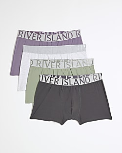 Purple Pack Of 4 Stretch Dye RI Trunks
