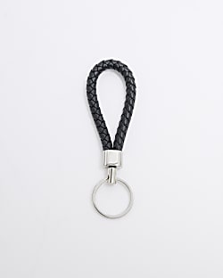 Black Leather Keyring