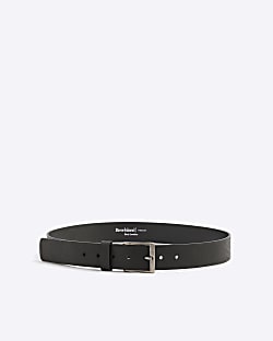 Black Leather Buckle Belt
