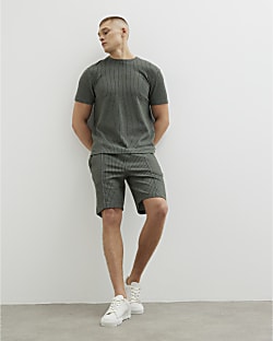 Khaki Slim Fit Shorts