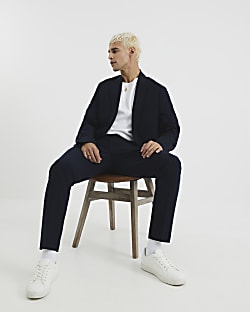 Navy Skinny Fit Suit Trousers