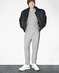 Skinny ribbed joggers top
