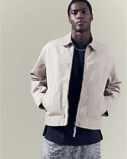 Stone Washed Harrington Jacket