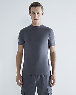 Grey Muscle Fit Mixed 3 Pack T-Shirt