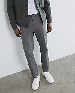 Grey Slim Fit Chino Trousers