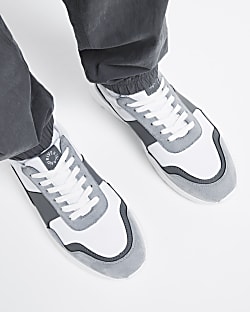River island white sneakers discount