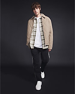 Quilted zip through jacket with hood outlet