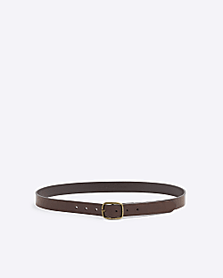 Black Slim Belt River Island