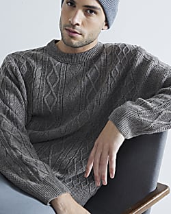 River island cable knit jumper hot sale