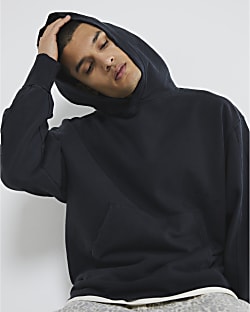 Black Oversized Washed Hoodie