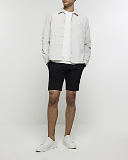 Black skinny chino shorts hotsell