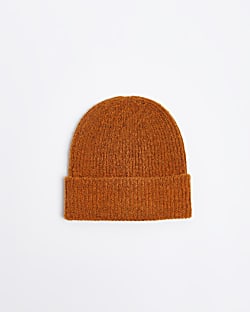 Rust rib beanie