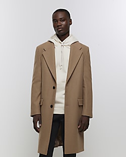 River island mens overcoat top