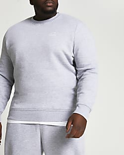Big & Tall grey slim fit sweatshirt