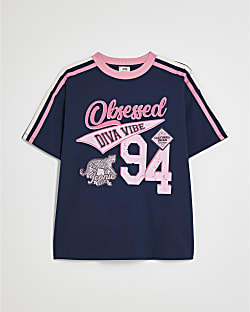 Girls Navy Obsessed 94 T-Shirt