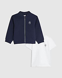 Mini Boys Navy Smart Bomber Jacket