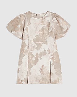 Mini Girls Pink Floral Drummer Dress