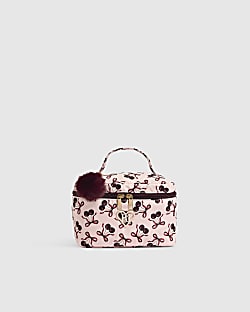 Girls Pink Cherry Bow Vanity Bag