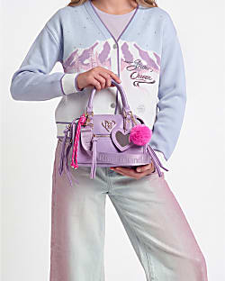 Girl Purple Multi Charm Cross Body Bag