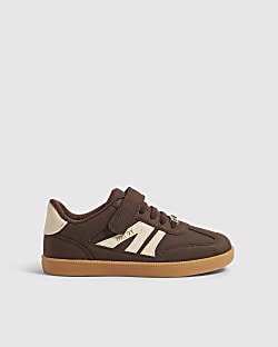Boys Brown Faux Suede Trainers