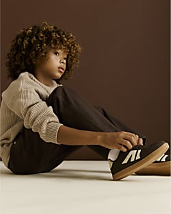 Beige Velcro Strapped Trainers
