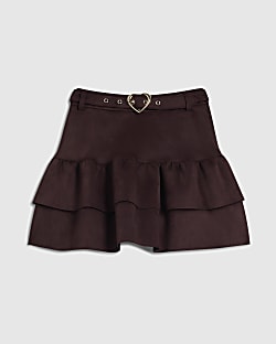 Girls Purple Faux Suede Rara Skirt