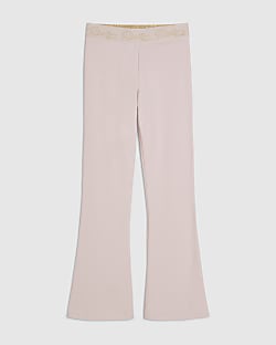 Girls Pink RI Scripty Flared Leggings