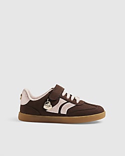 Girls Brown Glitter Trainers