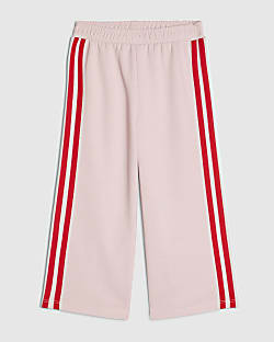 Mini Girls Pink Side Stripe Joggers