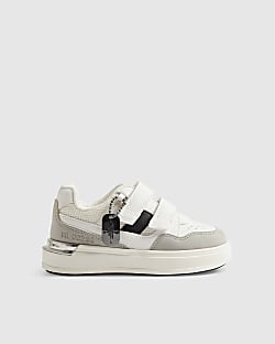 Mini Boys White Tag Detail Trainers
