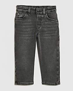 Mini Boys Grey Loose Fit Jeans