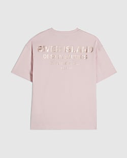 Girls Pink RI Design Studios Metallic T-Shirt