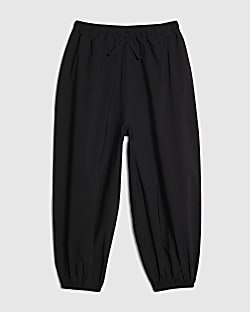 Girls Black Balloon Leg Trousers
